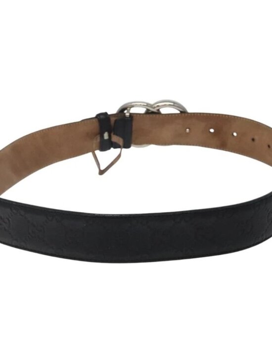 GUCCI GG Canvas Guccissima Belt Leather 37.8\